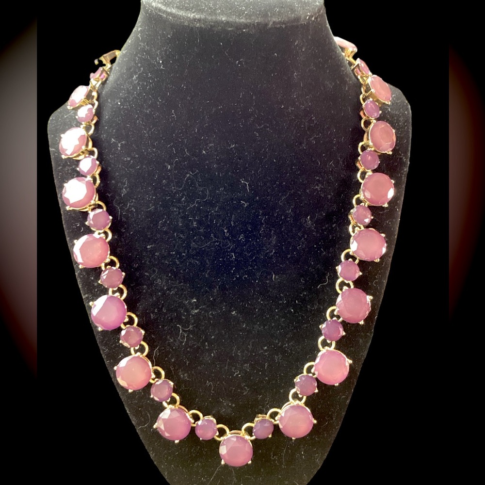 Vintage Light Amethyst Glass Necklace